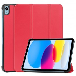 Tri-Fold Book Case met Wake/Sleep - iPad (2025) / iPad 10.9 (2022) Hoesje - Rood