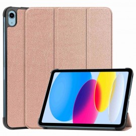 Tri-Fold Book Case met Wake/Sleep - iPad (2025) / iPad 10.9 (2022) Hoesje - Rose Gold