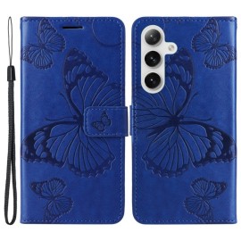 Coverup Vlinders Book Case - Samsung Galaxy S25 Plus / S24 Plus Hoesje - Blauw