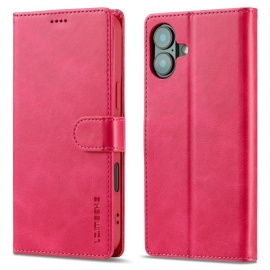 LC.IMEEKE Luxe Book Case - iPhone 16 Hoesje - Roze