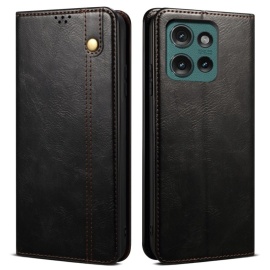 Coverup Premium Classic Book Case - Motorola Edge 50 Neo Hoesje - Zwart