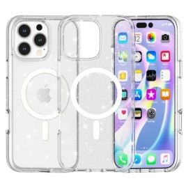 Coverup Glitter TPU Back Cover - MagSafe Compatible - iPhone 16 Pro Max Hoesje - Transparant