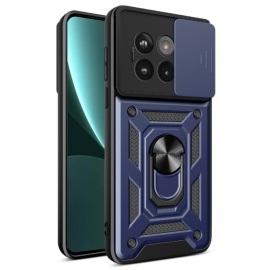 Coverup Armor Ring Kickstand Back Cover met Camera Shield - OnePlus 13R Hoesje - Blauw