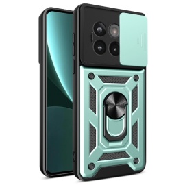 Coverup Armor Ring Kickstand Back Cover met Camera Shield - OnePlus 13R Hoesje - Mintgroen