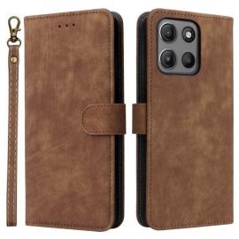 Coverup Book Case met Koord - Motorola Moto G15 / G15 Power Hoesje - Bruin