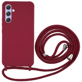 Coverup Colour TPU Back Cover met Koord - Samsung Galaxy S25 Hoesje - Bordeaux