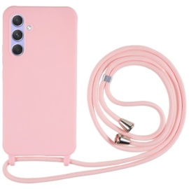 Coverup Colour TPU Back Cover met Koord - Samsung Galaxy S25 Hoesje - Pink