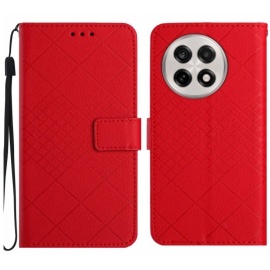 Coverup Rhombus Book Case - OnePlus 13R Hoesje - Rood