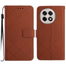 Coverup Rhombus Book Case - OnePlus 13R Hoesje - Bruin