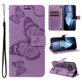 Coverup Vlinders Book Case - OnePlus 13R Hoesje - Lila