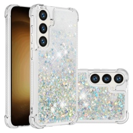 Coverup Liquid Glitter Back Cover - Samsung Galaxy S25 Plus / S24 Plus Hoesje - Zilver