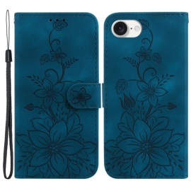 Coverup Bloemen Book Case - iPhone 16e Hoesje - Blauw