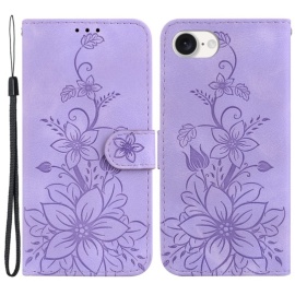 Coverup Bloemen Book Case - iPhone 16e Hoesje - Lavendel