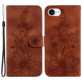 Coverup Bloemen Book Case - iPhone 16e Hoesje - Bruin