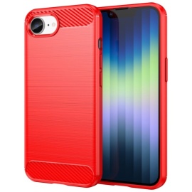 Coverup Armor Brushed TPU Back Cover - iPhone 16e Hoesje - Rood