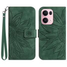 Coverup Zonnebloem Book Case met Koord - OPPO Reno13 Pro 5G Hoesje - Groen